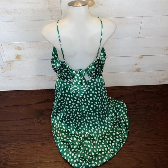 Betsey Johnson Green Polka Dot Dress - Picture 3 of 5